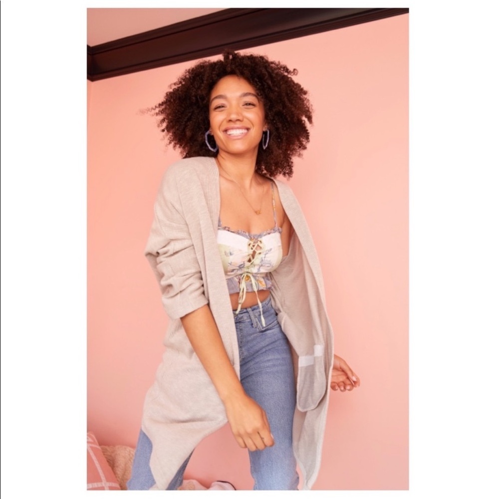 NWT DONNI. Ribbed Sweater Cardigan Coat